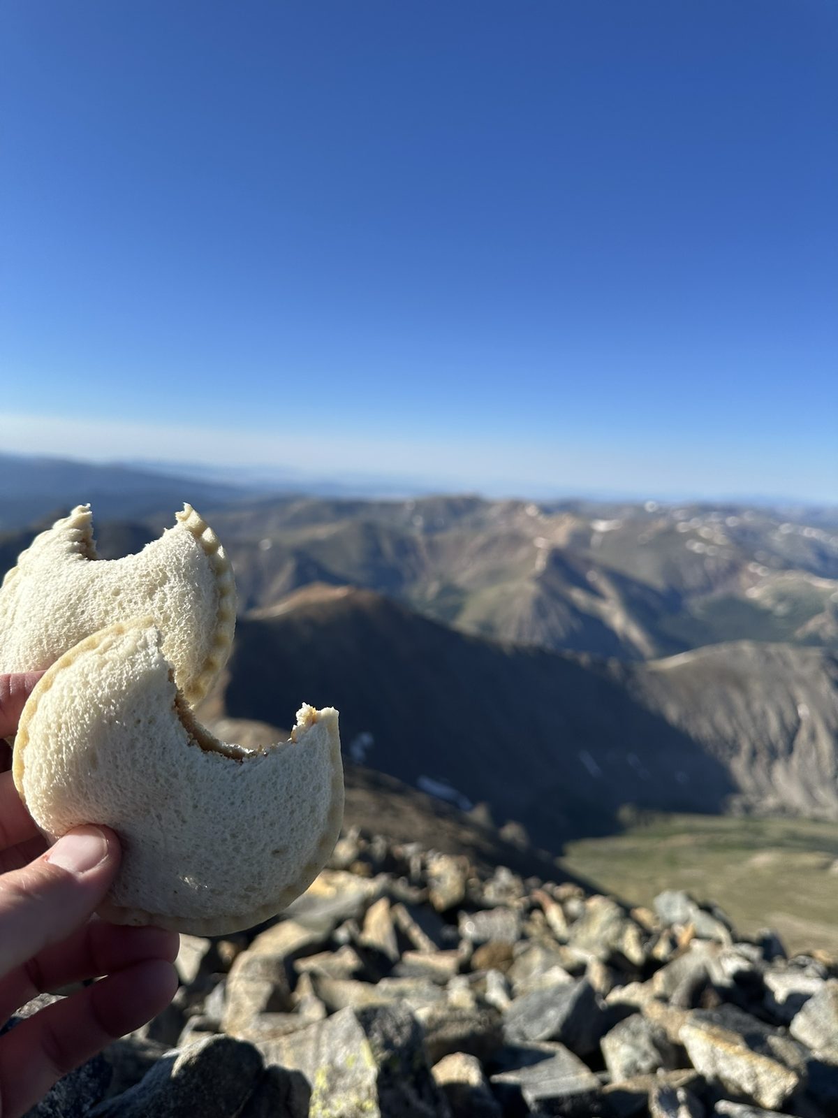 Lunch at the summit of Grays Peak